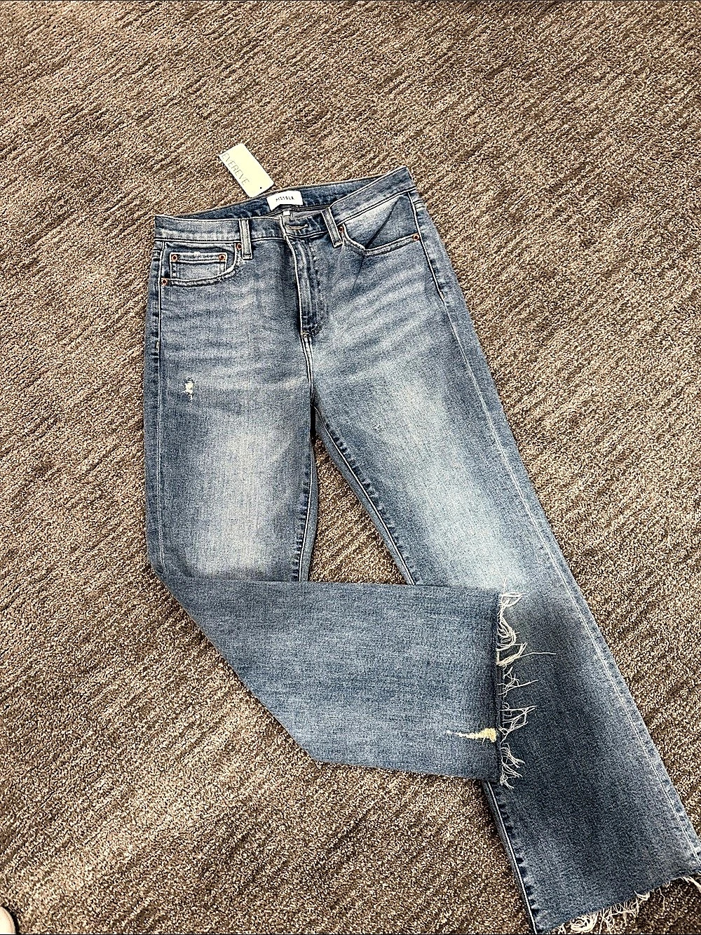 pistola Lennon high rise Cropped Flare Jeans in zuma 28 NWT